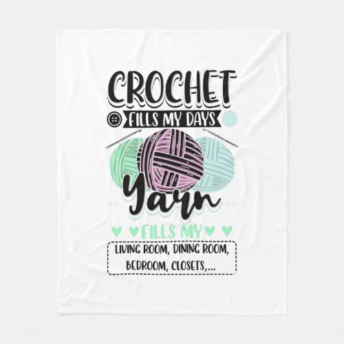 Crocheting _ Crochet Fills My Days Fleece Blanket