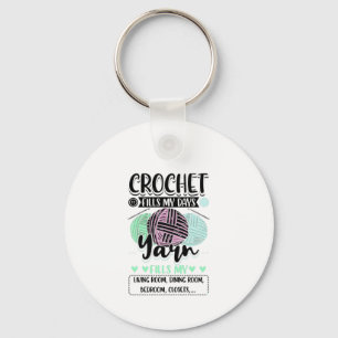 Crocheting - Crochet Fills My Days Keychain
