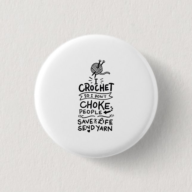 Crocheting Crochet Wool Button (Front)