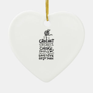 Crocheting Crochet Wool Ceramic Ornament