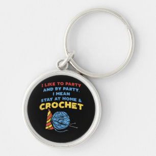 Crocheting Crochet Yarn Keychain