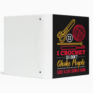 Crocheting Crocheter Yarn 3 Ring Binder