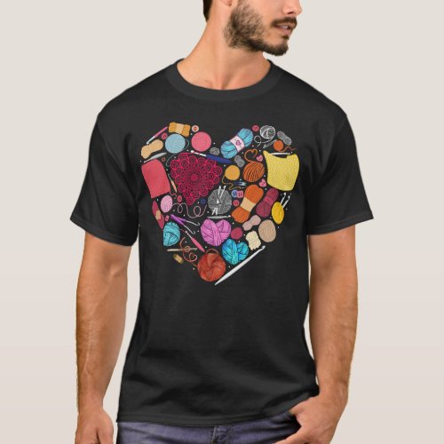 Crocheting Crocheting Heart Heart T_Shirt