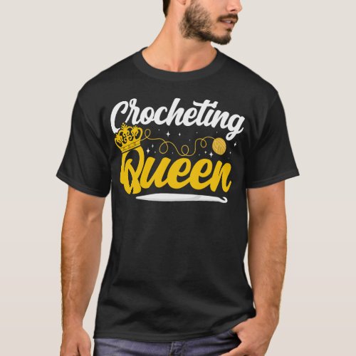 Crocheting Crocheting Queen Queen Girl Female T_Shirt