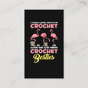 Crocheting Flamingo Crafting Crochet Friends Yarn Business Card
