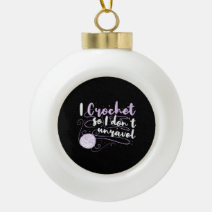 Crocheting Gifts Ceramic Ball Christmas Ornament