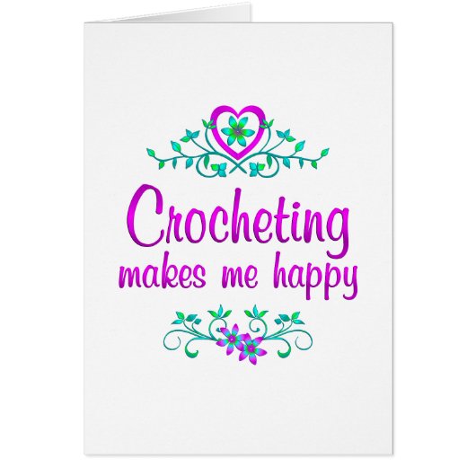 Crocheting Happy Cards (Front)