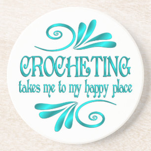 Crocheting Happy Place Coaster