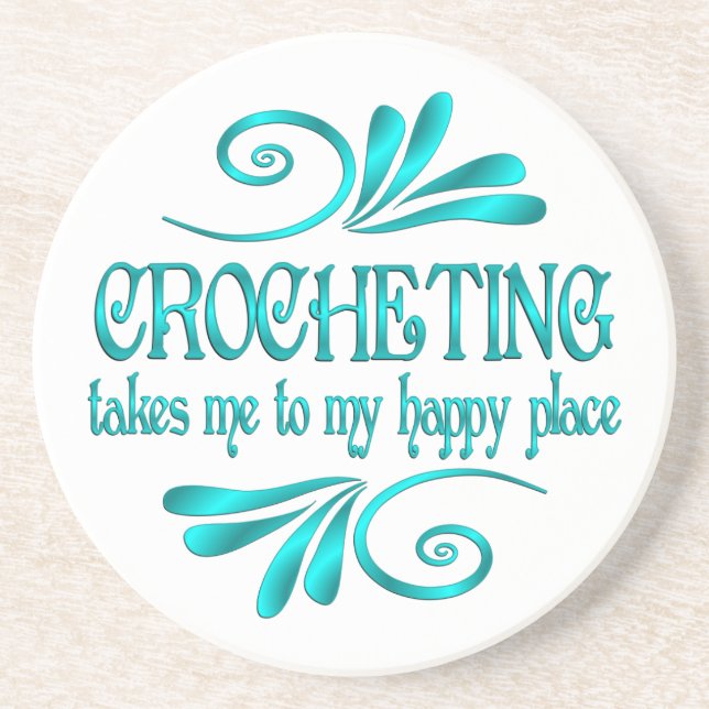 Crocheting Happy Place Coaster