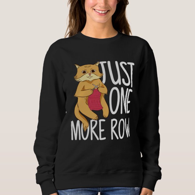 Crocheting Knitting Cat Sweatshirt (Front)