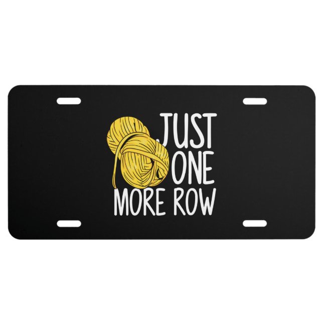 Crocheting Knitting License Plate (Front)