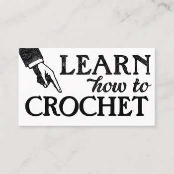 Crocheting Lessons Business Cards - Cool Vintage by NeatBusinessCards at Zazzle
