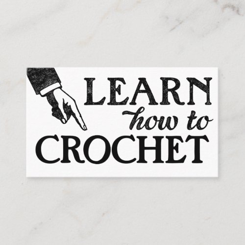 Crocheting Lessons Business Cards _ Cool Vintage