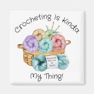 Crocheting Personalized Magnet