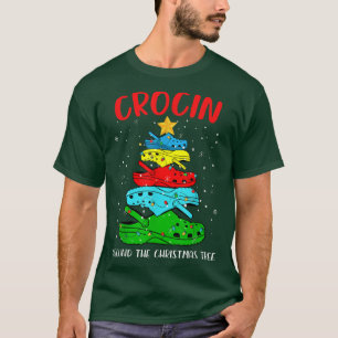 Crocin Around The Christmas Tree Pajama Funny Xmas T-Shirt