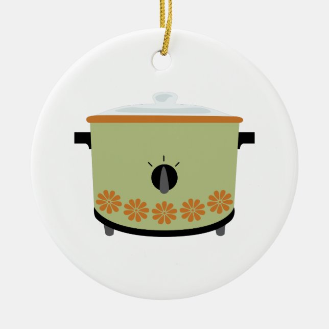 Crock Pot Ceramic Ornament (Front)