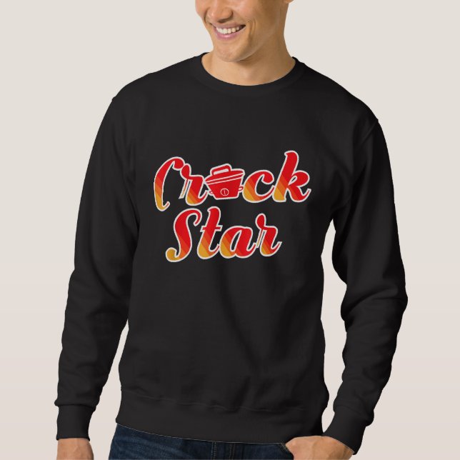 Crock Star Christmas Slow Cook Pot Chef Sweatshirt (Front)
