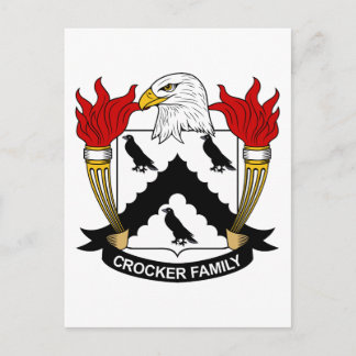 Crocker Family Crest Postcard
