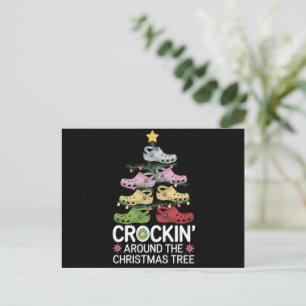 Crockin' Around The Christmas Tree Holiday Postcard