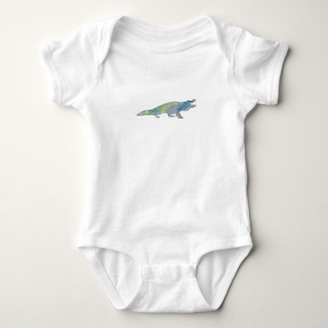 Crocodile Alligator Baby Bodysuit (Front)