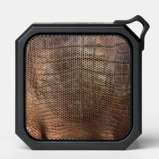 Crocodile alligator brown leather-look skin exotic bluetooth speaker