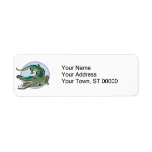Crocodile/Alligator Circle Design Label