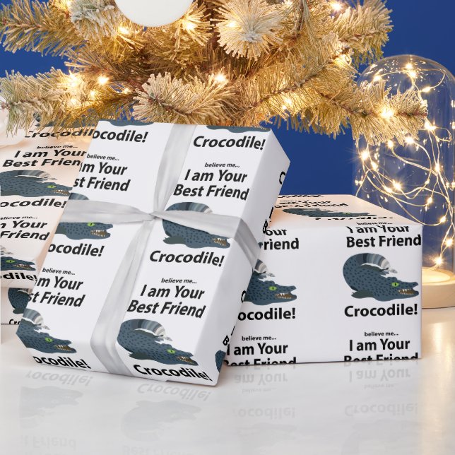 Crocodile Alligator Funny  Wrapping Paper (Holidays)