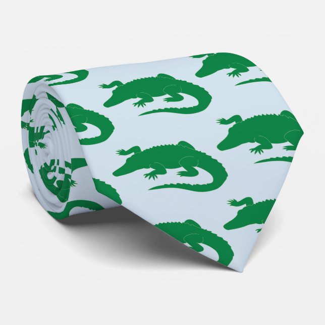 Crocodile Alligator Gator Reptile Neck Tie (Rolled)