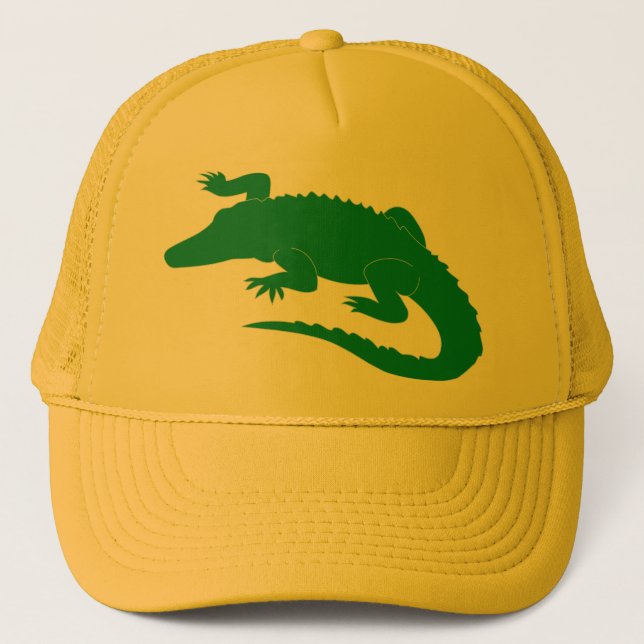 Crocodile Alligator Gator Reptile Trucker Hat (Front)