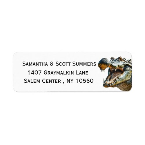 Crocodile Alligator  Label