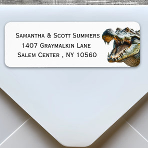 Crocodile Alligator  Label