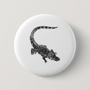 Crocodile Alligator Motif Reptil Teeth Animal Croc Button