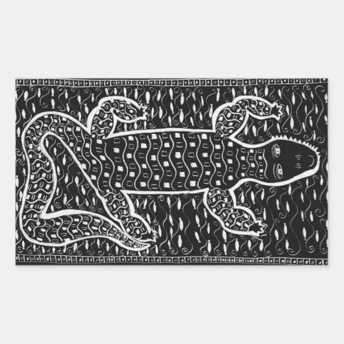 Crocodile  Alligator Rectangular Sticker