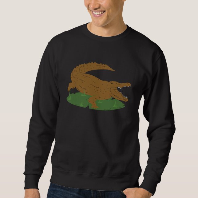 crocodile alligator reptile animals  2 sweatshirt (Front)