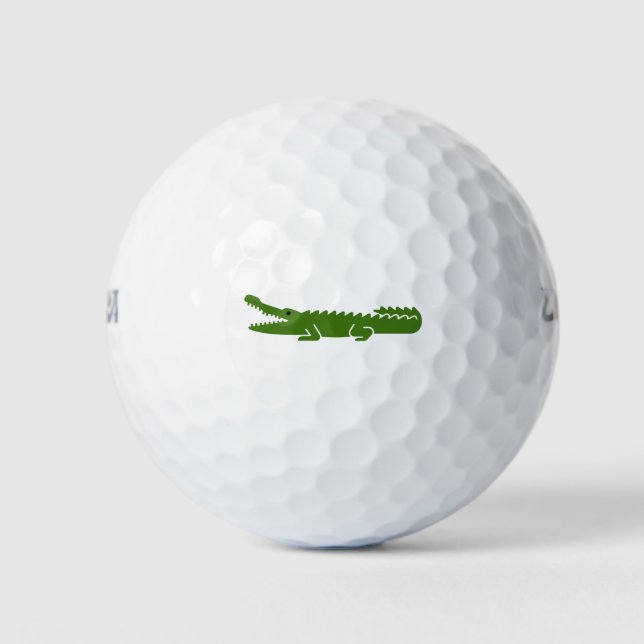 Crocodile Alligator Reptile Green animal  Golf Bal Balls (Front)