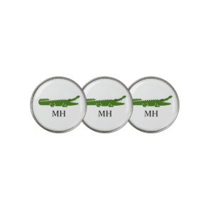 Crocodile Alligator Reptile Green animal Golf Ball Marker