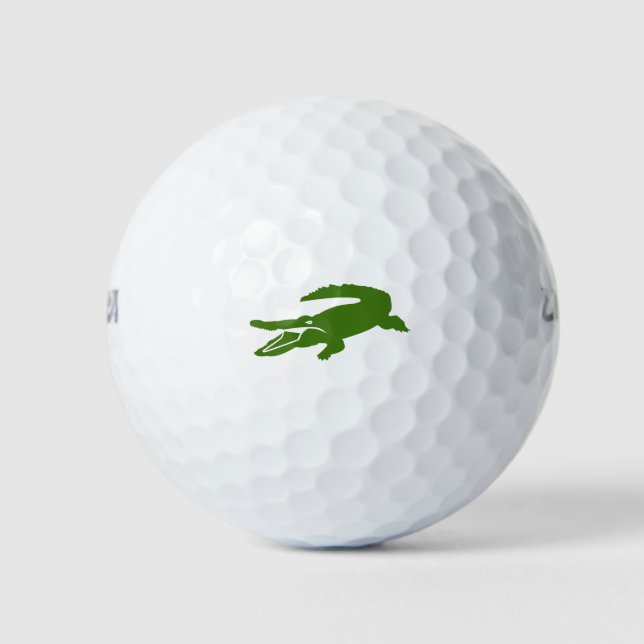Crocodile Alligator Reptile Green animal  Golf Balls (Front)