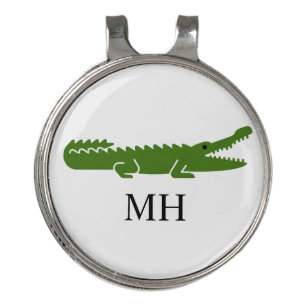 Crocodile Alligator Reptile Green animal Golf Hat Clip