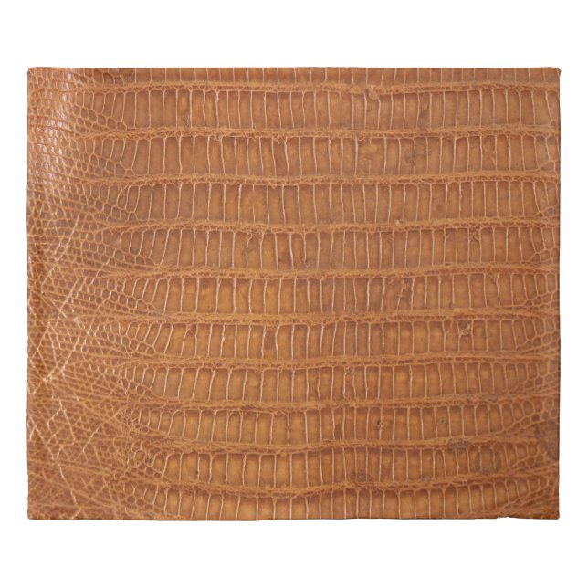 Crocodile alligator reptile leather texture close  duvet cover (Front)