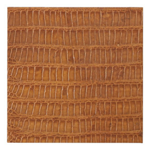 Crocodile alligator reptile leather texture close faux canvas print