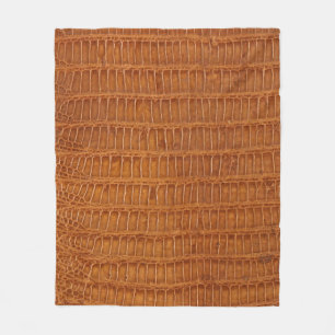 Crocodile alligator reptile leather texture close fleece blanket