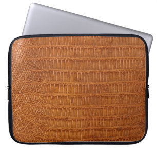 Crocodile alligator reptile leather texture close laptop sleeve