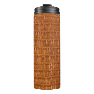 Crocodile alligator reptile leather texture close  thermal tumbler