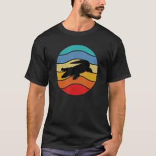 Crocodile Alligator Retro Sunset Lover Cute Reptil T-Shirt