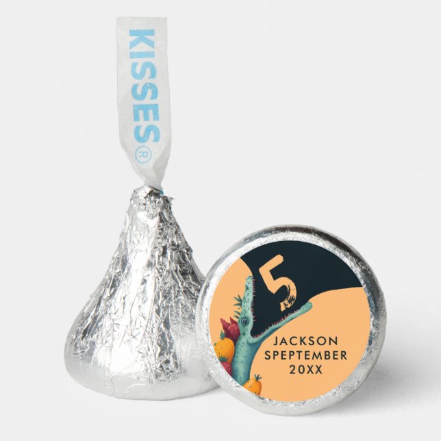 Crocodile Alligator Tropical Wild Birthday Hershey®'s Kisses® (Front)