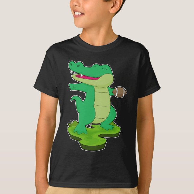 Crocodile American Football Sports T-Shirt (Front)