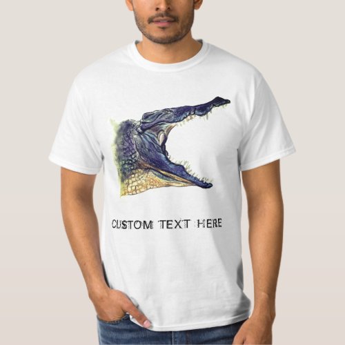 Crocodile _ Animal Drawing _ Add Your Text  Name T_Shirt