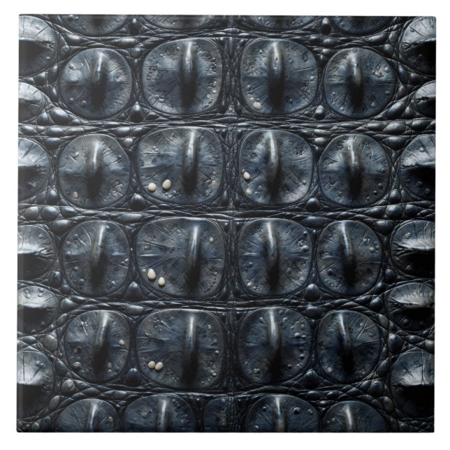 crocodile animal skin texture nature scale wild pa ceramic tile (Front)