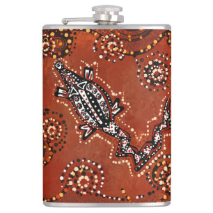 CROCODILE ART FLASK
