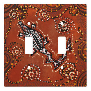 CROCODILE ART        LIGHT SWITCH COVER